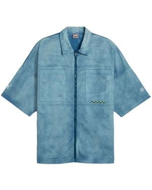 PUMA X Mercedes Amg Petronas F1 Team Printed Shirt - ブルー