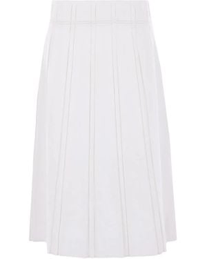 Jil Sander Linen Skirt - White