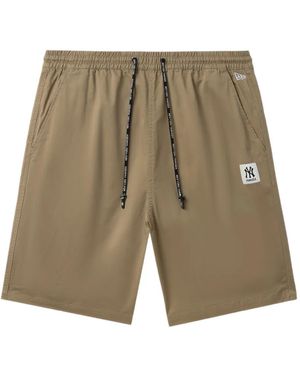 KTZ Logo-Patch Shorts - Natural