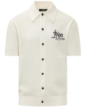 Amiri Studio Mesh-Knit Shirt - White