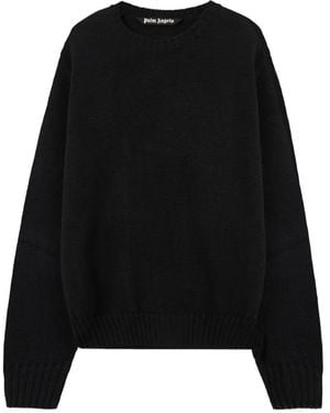 Palm Angels Sweat Asymétrique À Logo - Black