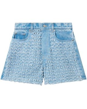 Stella McCartney Pantalones Vaqueros Cortos Texturizados - Azul