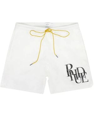 Rhude Logo Swim Shorts - White