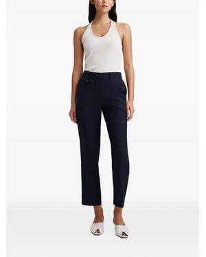 Anna Quan Juliette Check-Pattern Trousers - Blue