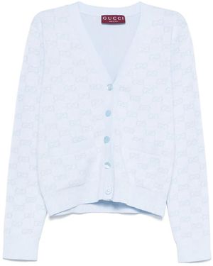Gucci GGジャカード カーディガン - ブルー