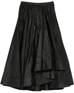 Valentino Garavani Asymmetric Gathered Midi Skirt - Black