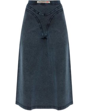 DIESEL Denim Midi Skirt - Blue