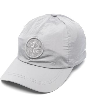 Stone Island Cappello Da Baseball Con Motivo Compass - Bianco