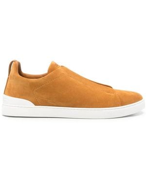 ZEGNA Leren Sneakers - Oranje