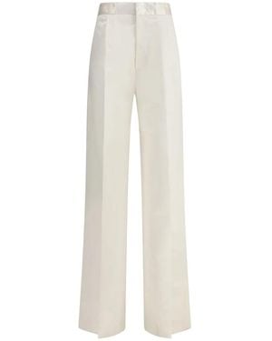 Sa Su Phi Satin-Finish Trousers - White