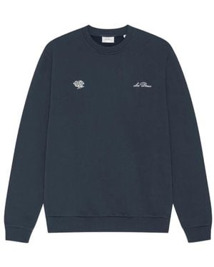Les Deux Logo-Embroidered Sweatshirt - Blue