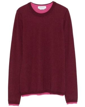 Gabriela Hearst Langarmshirt Mit Rundhalsausschnitt - Rot