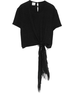 Nanushka Top Corto Mariel - Negro