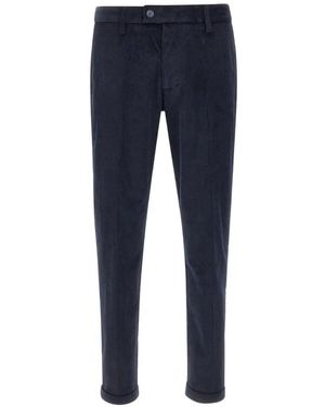 Re-hash Pleated Corduroy Trousers - Blue