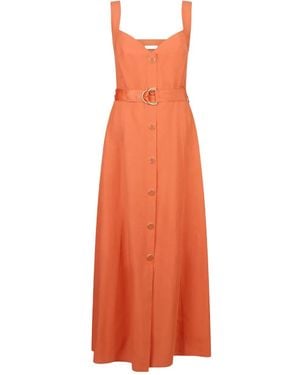 Liu Jo Maxi Dress With Sweetheart Neckline - Orange