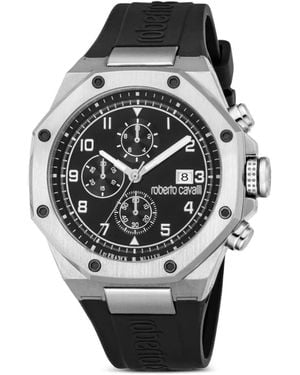Roberto Cavalli 44Mm Achteckige Chronograph-Armbanduhr - Schwarz