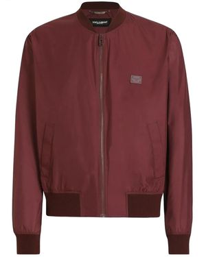 Dolce & Gabbana Zip-Up Bomber Jacket - Red