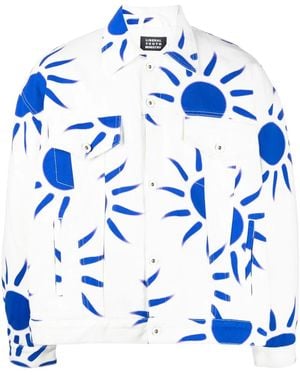 Liberal Youth Ministry Sun-Print Denim Jacket - Blue