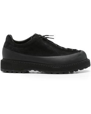Stone Island Lace-Up Suede Trainers - Black
