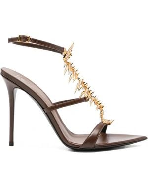 Giuseppe Zanotti Sandalen Mit Kristallen 2.0Mm - Mettallic
