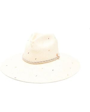Zimmermann Embroidered Panama Hat - White