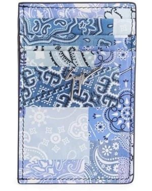 Giuseppe Zanotti Kartenetui Mit Paisley-Print - Blau