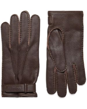ZEGNA Peccary-Leather Gloves - Brown