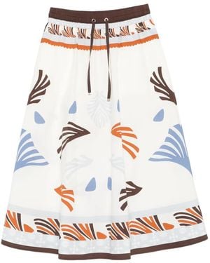 Herno Cotton Polyester Skirt - White