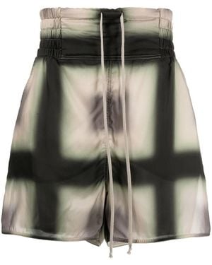Rick Owens プリント ショートパンツ - ブラック