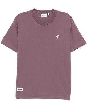 Chocoolate Logo-Embroidered T-Shirt - Purple