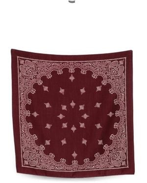 Destin Paisley-Print Bandana Scarf - Purple