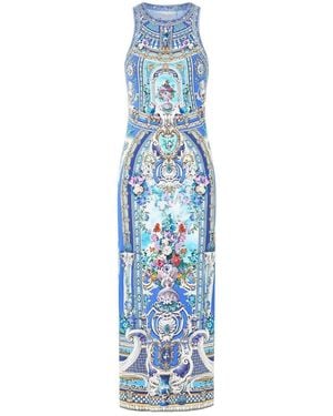 CAMILLA Ottoman Opulence Floral Maxi Dress - Blue