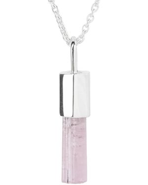 Parts Of 4 Sterling Talisman Rubellite Necklace - Metallic