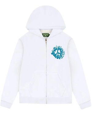 DENIM TEARS Kapuzenjacke Mit Reißverschluss - Weiß