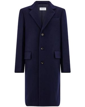 Ferragamo Single Breasted Coat - Blue