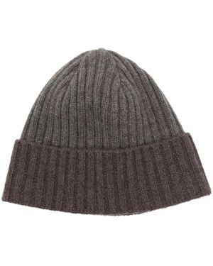 N.Peal Cashmere Gorro con contraste - Marrón
