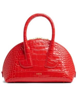 Patou Le Bowling Tasche Mit Kroko-Effekt - Rot