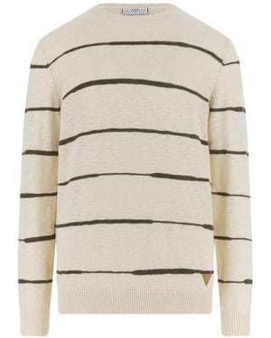 Guess Grier Cn Ls Striped-Greens - White