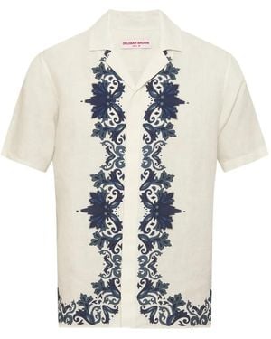 Orlebar Brown Mirabello Border Shirt - White