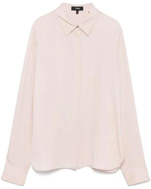 Theory Classic Fitted Shirt - Pink
