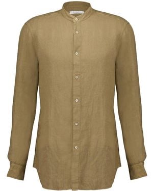 Boglioli Garment-Dyed Linen Shirt - Green