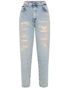 Philipp Plein Distressed-Jeans - Blau