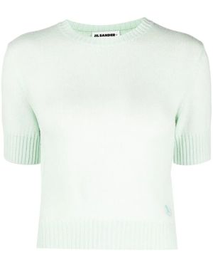 Jil Sander ショートスリーブ ニットトップ - グリーン