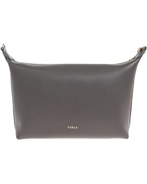 Furla Chain Logo Tote Bag - Gray