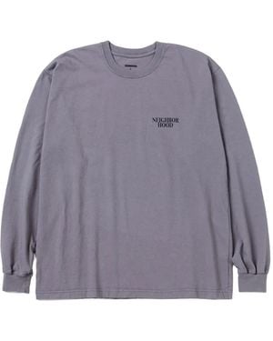 Neighborhood クルーネック ロングtシャツ - パープル