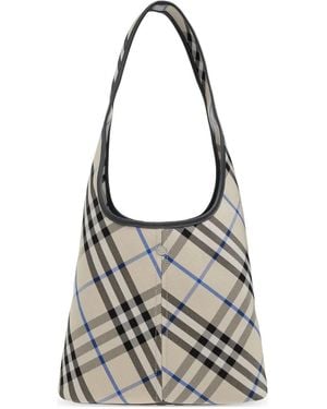Burberry チェック トートバッグ - ホワイト