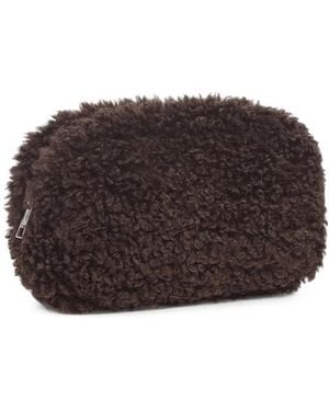 Apparis Noor Bouclé Clutch Bag - Brown