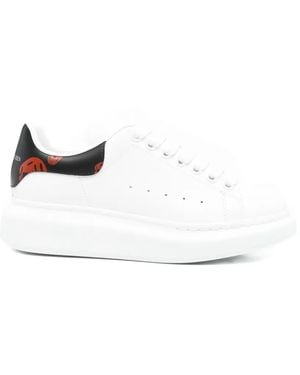 McQueen Oversized Low-Top Skull-Details Sneakers - White