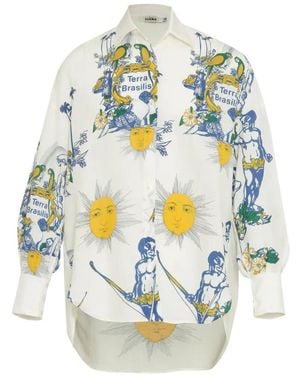 Amir Slama Graphic-Print Shirt - Grey
