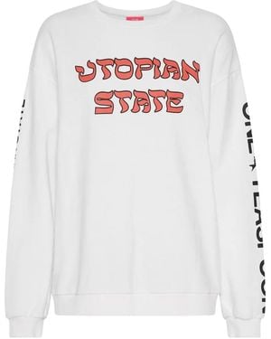 One Teaspoon Round-Neck Printed Sweatshirt - White